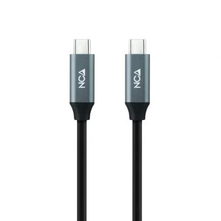 Nanocable Cable USB 3.2 Tipo-C a Tipo-C 100W 20Gbps 1m Gris y Negro Nanocable Cable USB 3.2 Tipo-C a Tipo-C 100W 20Gbps 1m Gris y Negro